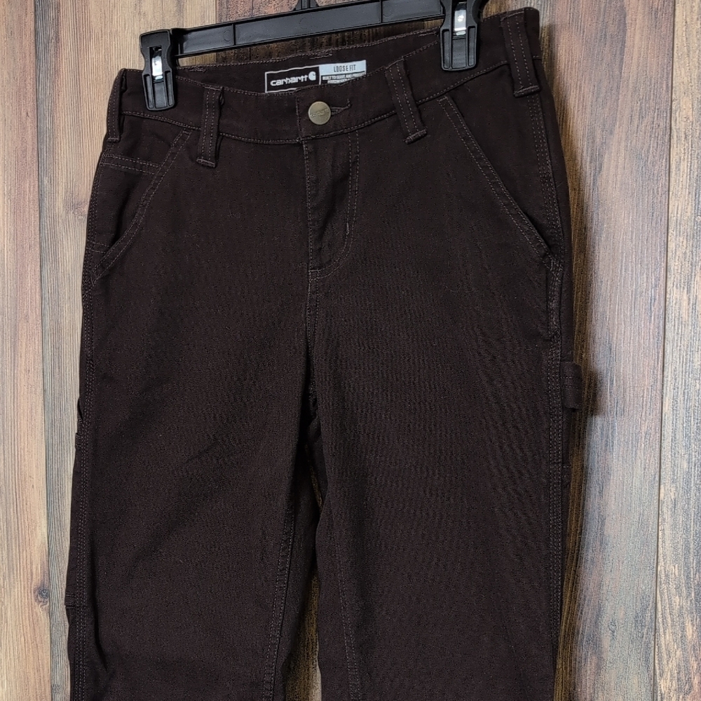 Carhartt Brown Straight Leg Loose Fit Cargo Jeans 2 Short M429 - Picture 5 of 13